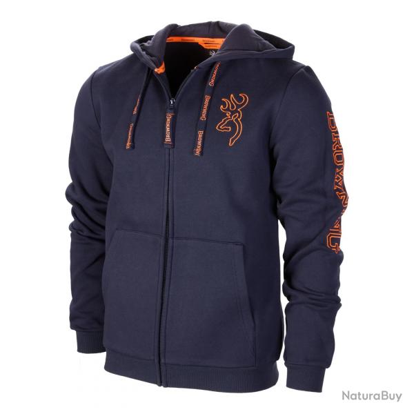 Sweatshirt Zip Browning Snapshot Bleue