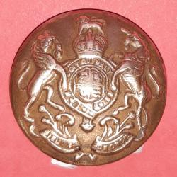 Bouton Militaire Anglais Ø24 en cuivre, ww1 et ww2.