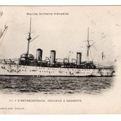 CPA - Marine Militaire - d'Entrecasteaux " croiseur à barbette -N°1045