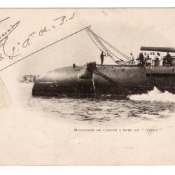CPA - Marine Militaire -Mouillage de l'Ancre a Bord du Valmy - N°1043