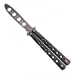 Couteau papillon d'entrainement (tout inox noir) [Third]