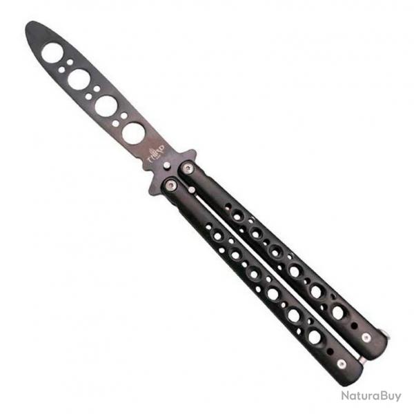 Couteau papillon d'entrainement (tout inox noir) [Third]