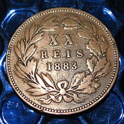 Portugal piece de XX reis  1883 tb+