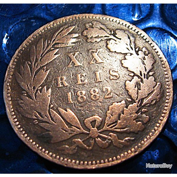 Portugal piece de XX reis  1882 tb+