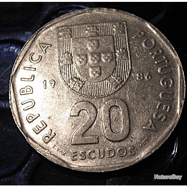 Portugal piece de 20 escudos 1986 ttb+(rpublica portuguesa)