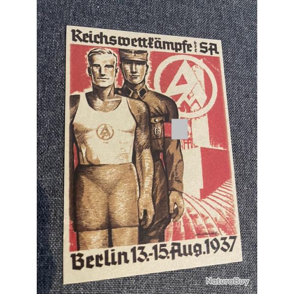 Carton allemand SA Berlin 1937