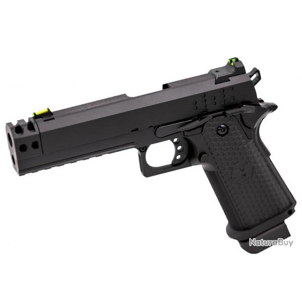 Rplique airsoft pistolet GBB Raven Hi-Capa Hex-Comp Noir