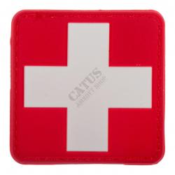 Patch velcro Croix Médicale 3D Rouge