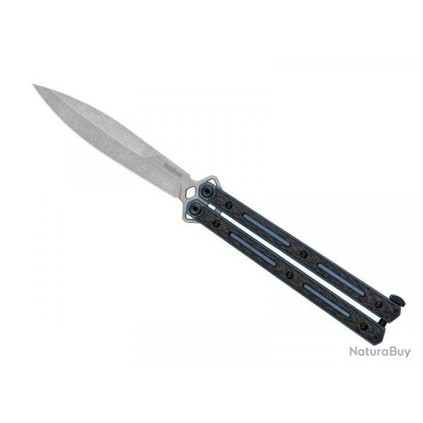 COUTEAU PAPILLON KERSHAW LUCHA TITANIUM/FIBRE DE CARBONE