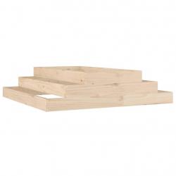 Jardinière bac lit surélevé plantes fleurs terrasse jardin 110 x 110 x 27 cm bois massif de pin mar