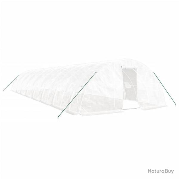 Serre tente abri plante fleur lgumes avec cadre en acier 80 m 16 x 5 x 2,3 m blanc 02_0044633