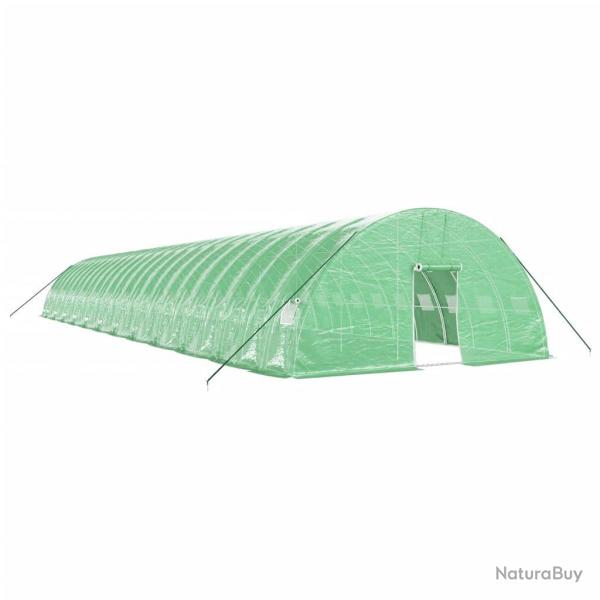 Serre tente abri plante fleur lgumes avec cadre en acier 144 m 24 x 6 x 2,85 m vert 02_0044548