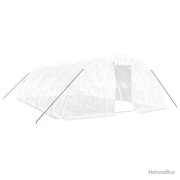 Serre tente abri plante fleur lgumes avec cadre en acier 40 m 8 x 5 x 2,3 m blanc 02_0044589