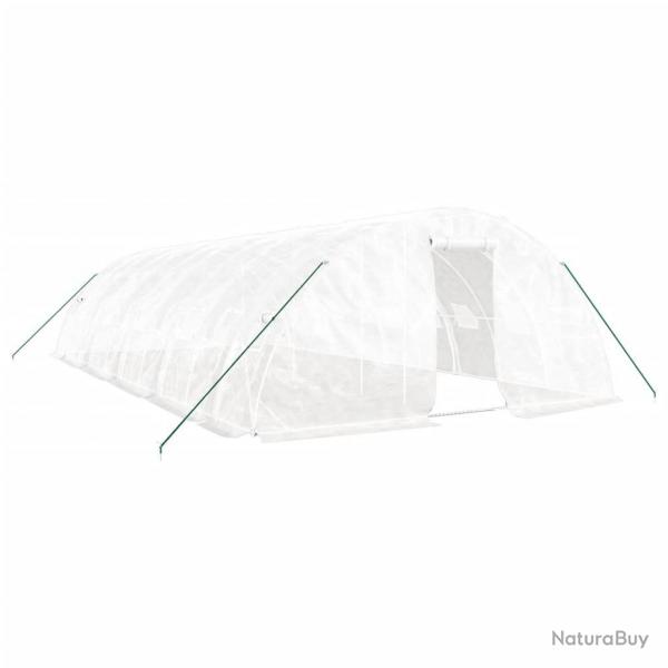 Serre tente abri plante fleur lgumes avec cadre en acier 50 m 10 x 5 x 2,3 m blanc 02_0044603