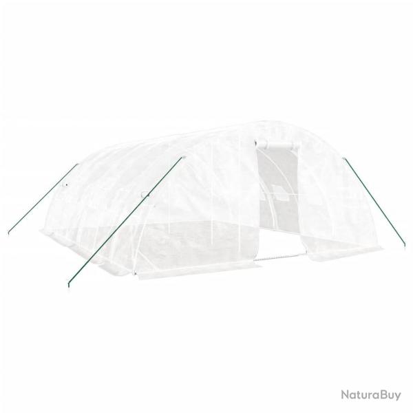 Serre tente abri plante fleur lgumes avec cadre en acier 30 m 6 x 5 x 2,3 m blanc 02_0044571