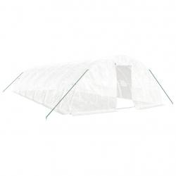 Serre tente abri plante fleur légumes avec cadre en acier 60 m² 12 x 5 x 2,3 m blanc 02_0044613