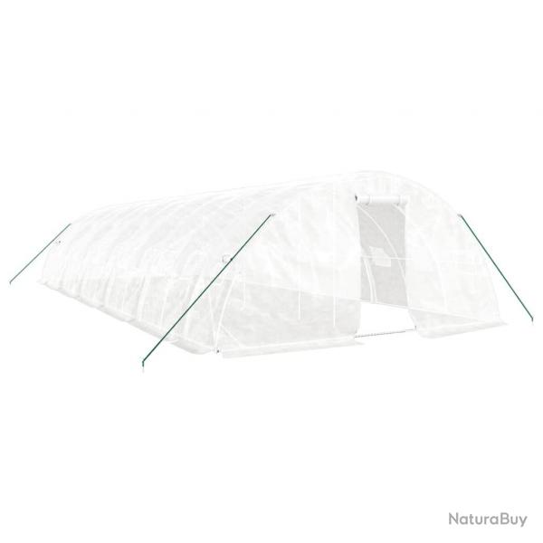 Serre tente abri plante fleur lgumes avec cadre en acier 60 m 12 x 5 x 2,3 m blanc 02_0044613