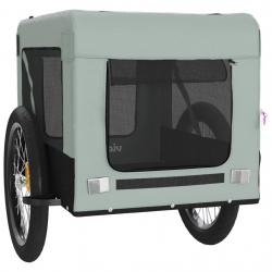 Remorque chariot transport de vélo pour animaux de compagnie gris 02_0044262