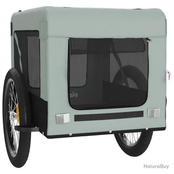 Remorque chariot transport de vlo pour animaux de compagnie gris 02_0044262