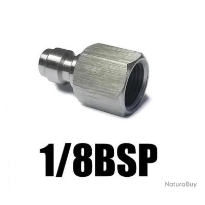 2 Coupleurs Rapides 8mm 1/8NPT Pour Paintball/PCP - Acier