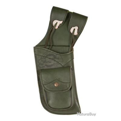Strele carquois de dos en cuir - carquois traditionnel - archerie traditionnelle