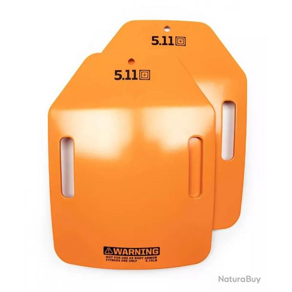 2 Plaques lestes 2,6 kg Orange