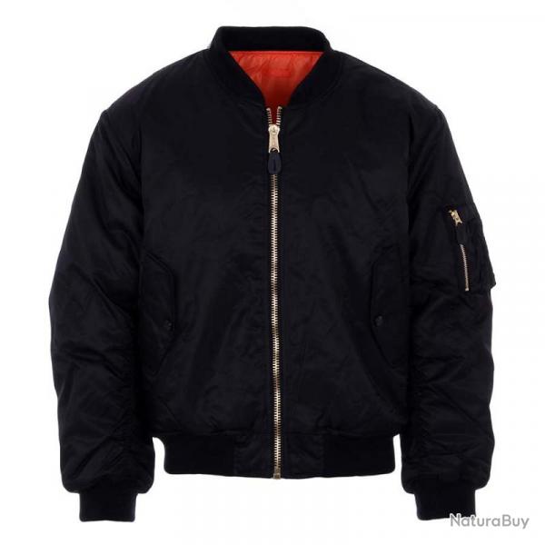 Blouson de pilote Bomber MA 1 noir