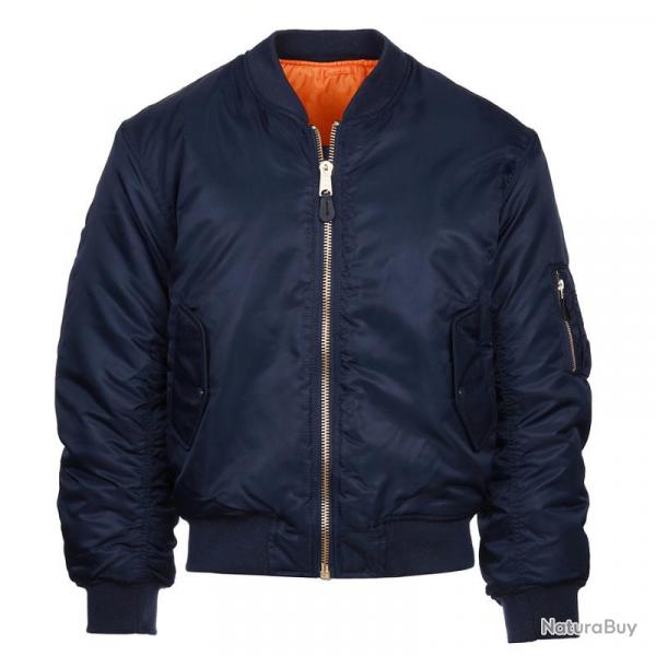 Blouson de pilote Bomber MA 1 bleu marine