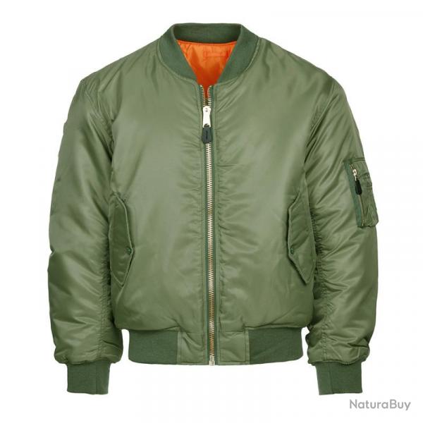 Blouson de pilote Bomber MA 1 vert