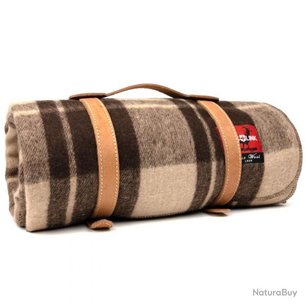 Sangle de transport en cuir pour couverture