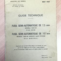 GUIDE TECHNIQUE FUSIL SEMI-AUTOMATIQUE DE 7,5 MM