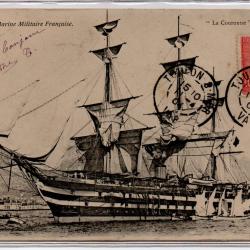 CPA -Marine Militaire Française La Couronne,Navire École N°1019