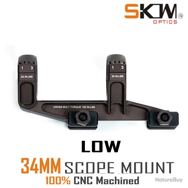 SKWoptics-anneaux de porte pour rails Picatinny -**34MM DARK SOIL-LOW