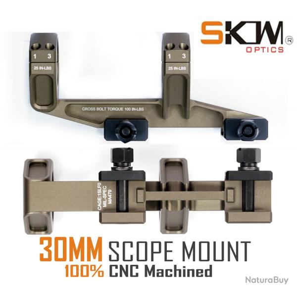 SKWoptics-Scope Rings Low AR15 M4 Mount CNC, rails Picatinny 1913, 30 mm - LIVRAISON GRATUITE