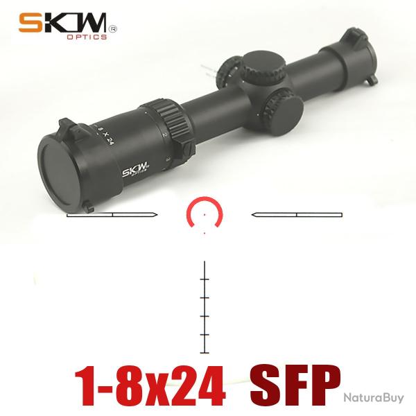 SKWoptics-lunette de vise 1-8x24, 30mm Ring - LIVRAISON GRATUITE