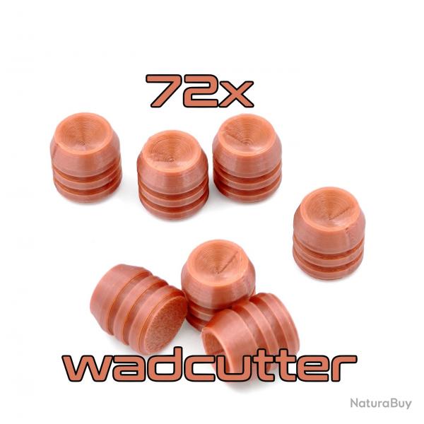Ogive plastique pour 1858 1851 1860 cal 0.44 Wadcutter 72 x - Prcision Scurit & Performance