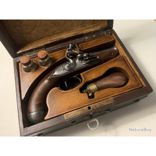coffret pistolet silex 18me