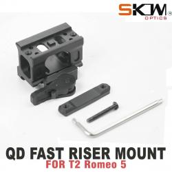 QD Riser Mount CompM5s CompM5b T2 ROMEO5 et Duty RDS (FST-MISB) pour rail de 20mm