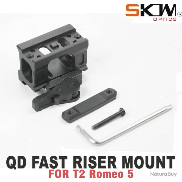 QD Riser Mount CompM5s CompM5b T2 ROMEO5 et Duty RDS (FST-MISB) pour rail de 20mm