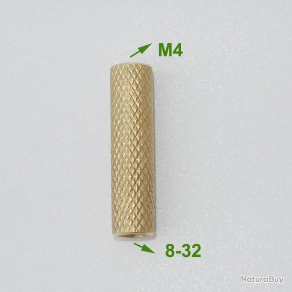 adaptateur double femelle pour baguette de nettoyage - 8-32 vers M4