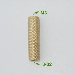 adaptateur double femelle pour baguette de nettoyage - 8-32 vers M3