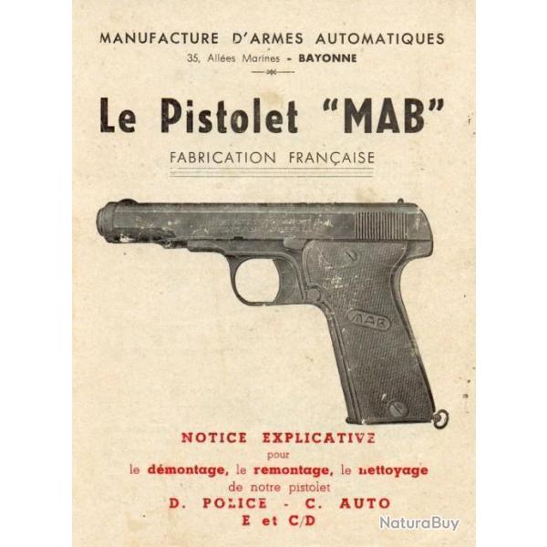 5 pages sur le pistolet MAB + clats - VENDU PAR JEPERCUTE (m2405)
