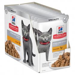 HILLS FELINE STERILISED KITTEN POULET SAUCE 12X85GR