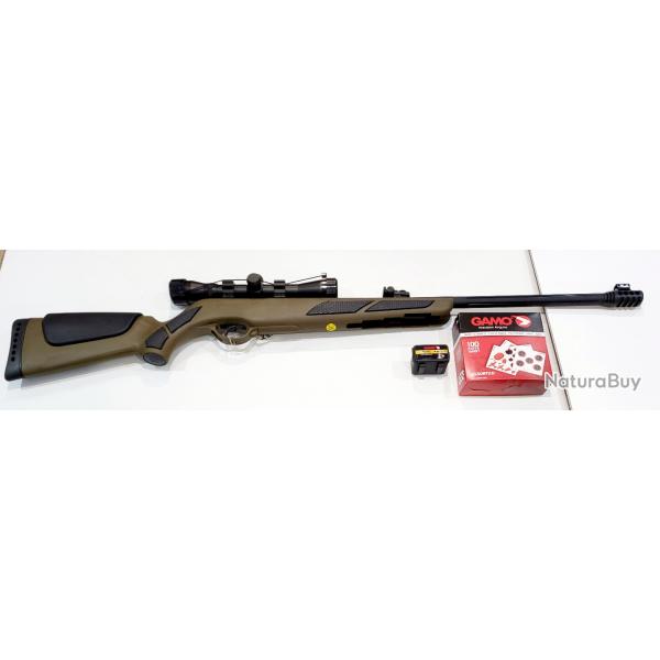 Carabine GAMO Shadow DX Green Storm 4.5mm + Lunette 432 + 100 cibles + 150 plombs