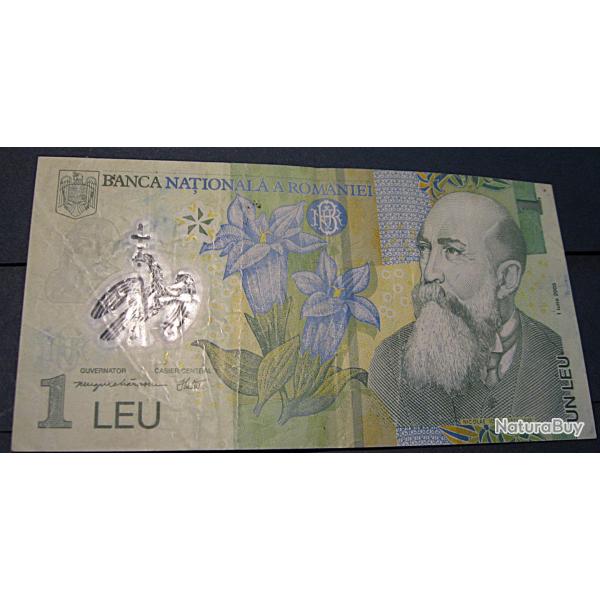 ROUMANIE billet de 1 leu 2005 original ttb