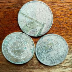 Lot pièces 50 francs