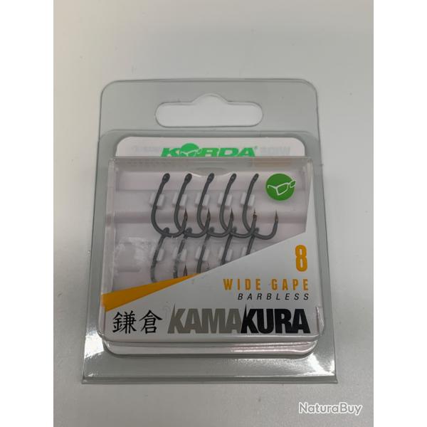 Hameons kamakura taille 8 wide gape barbless Korda