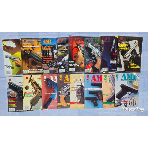 Lot de 16 revues AMI international des armes des annes 80