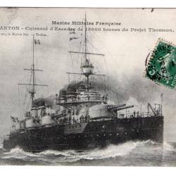 CPA - Marine Militaire Française - "Danton"Cuirasse d'Escadre de 18000tonnes du Projet Thomson N°218