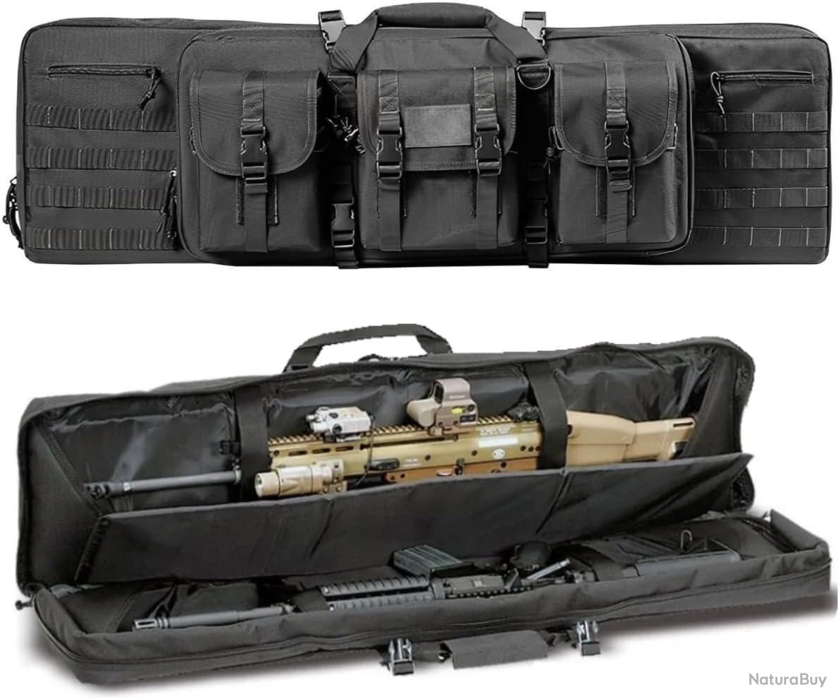 Sac De Transport Rembourré Pour Fusil à Air Comprimé - 125 Cm, Vert Militaire, Fermeture éclair